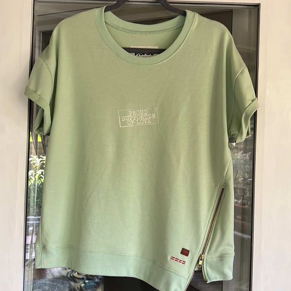 Peace Love World Mint Green Top